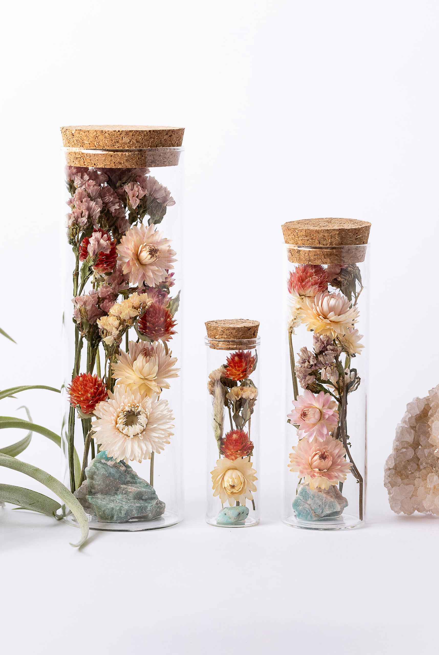 Dried Flower Herbarium - Amazonite Earth Vessel - assorted sizes