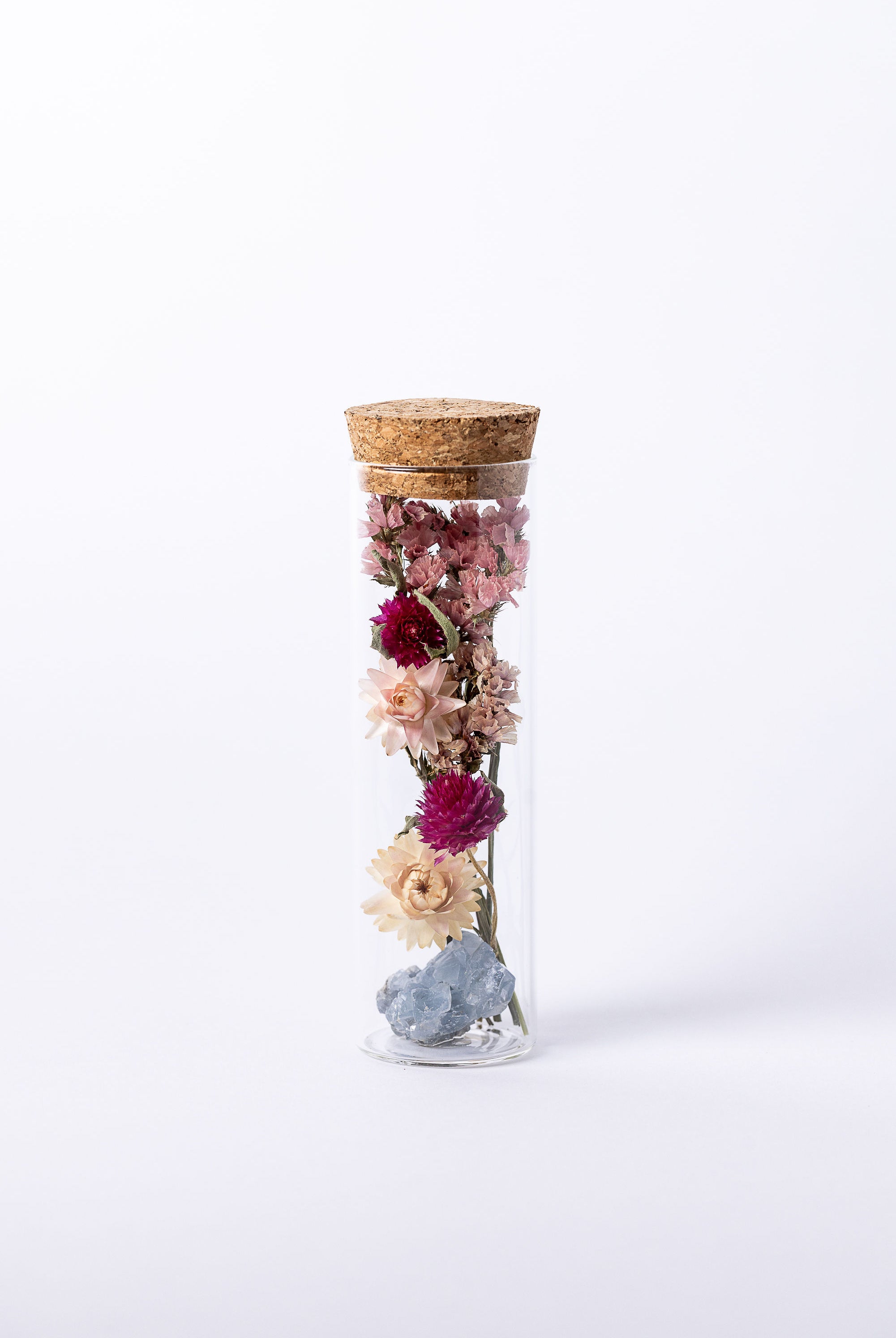 Dried Flower Herbarium - Celestite Earth Vessel - MEDIUM
