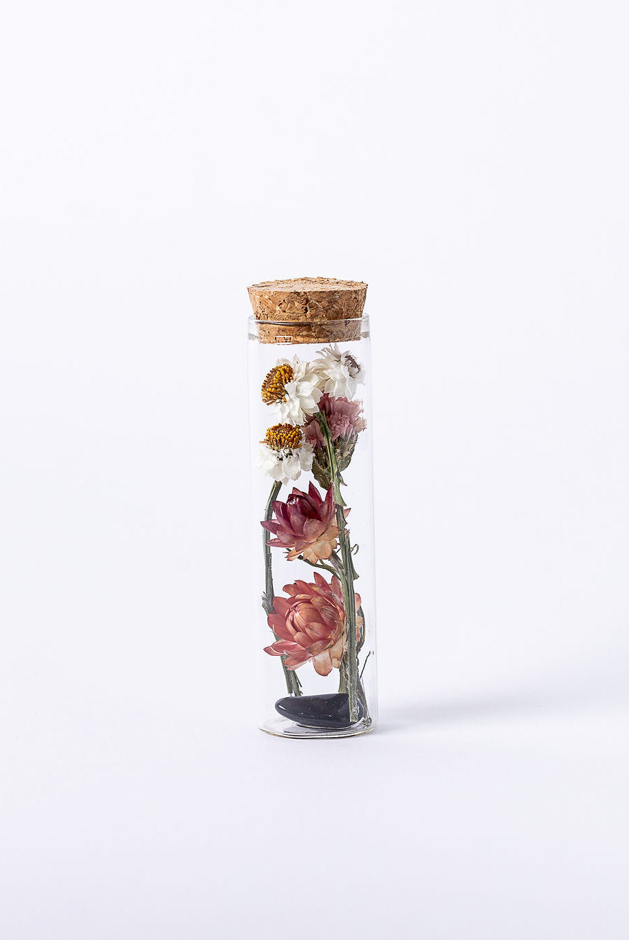 Dried Flower Herbarium - Obsidian Earth Vessel - MINI