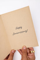 Happy Anniversssary - Snakes - Dried Flower Greeting Card - message inside
