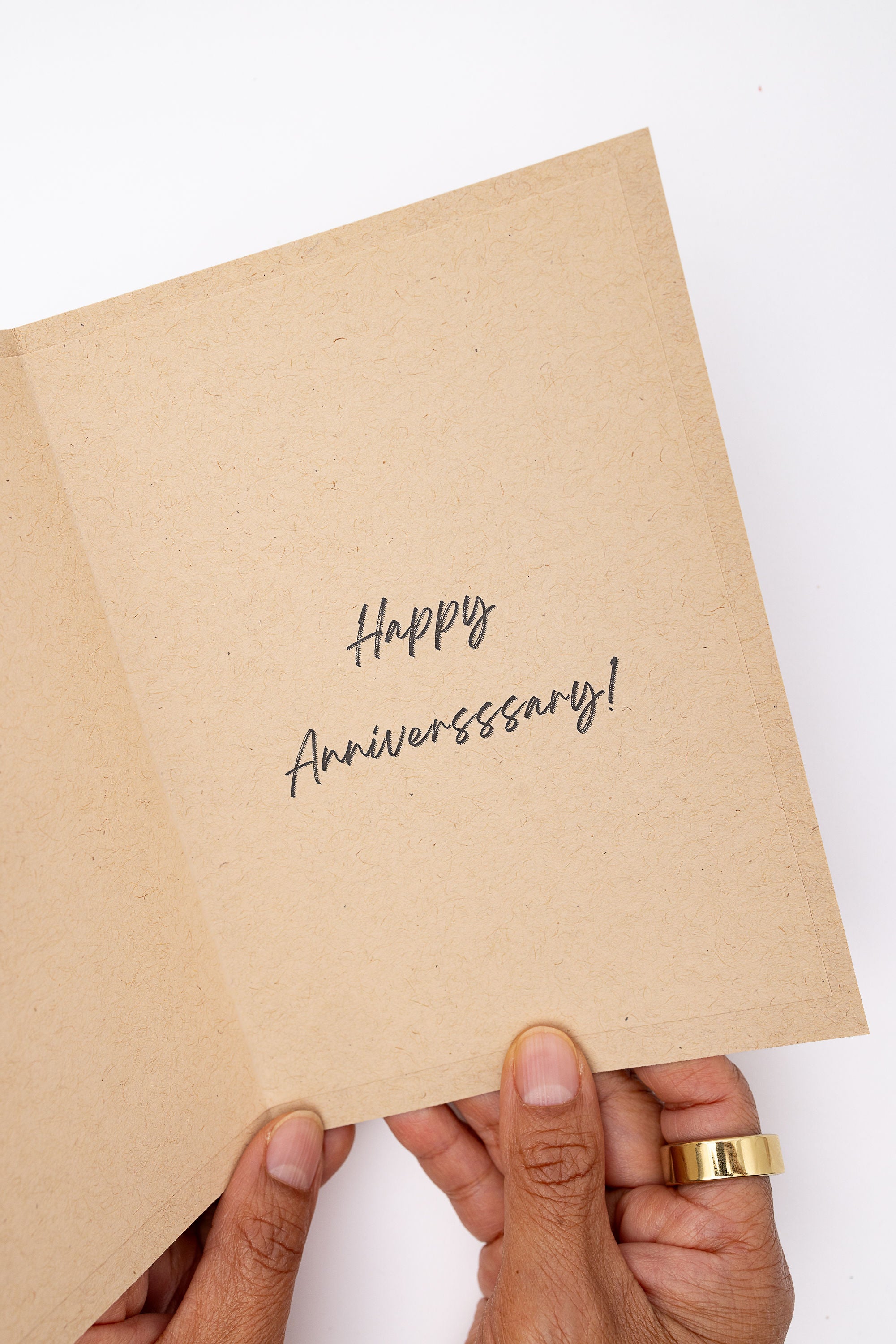 Happy Anniversssary - Snakes - Dried Flower Greeting Card - message inside