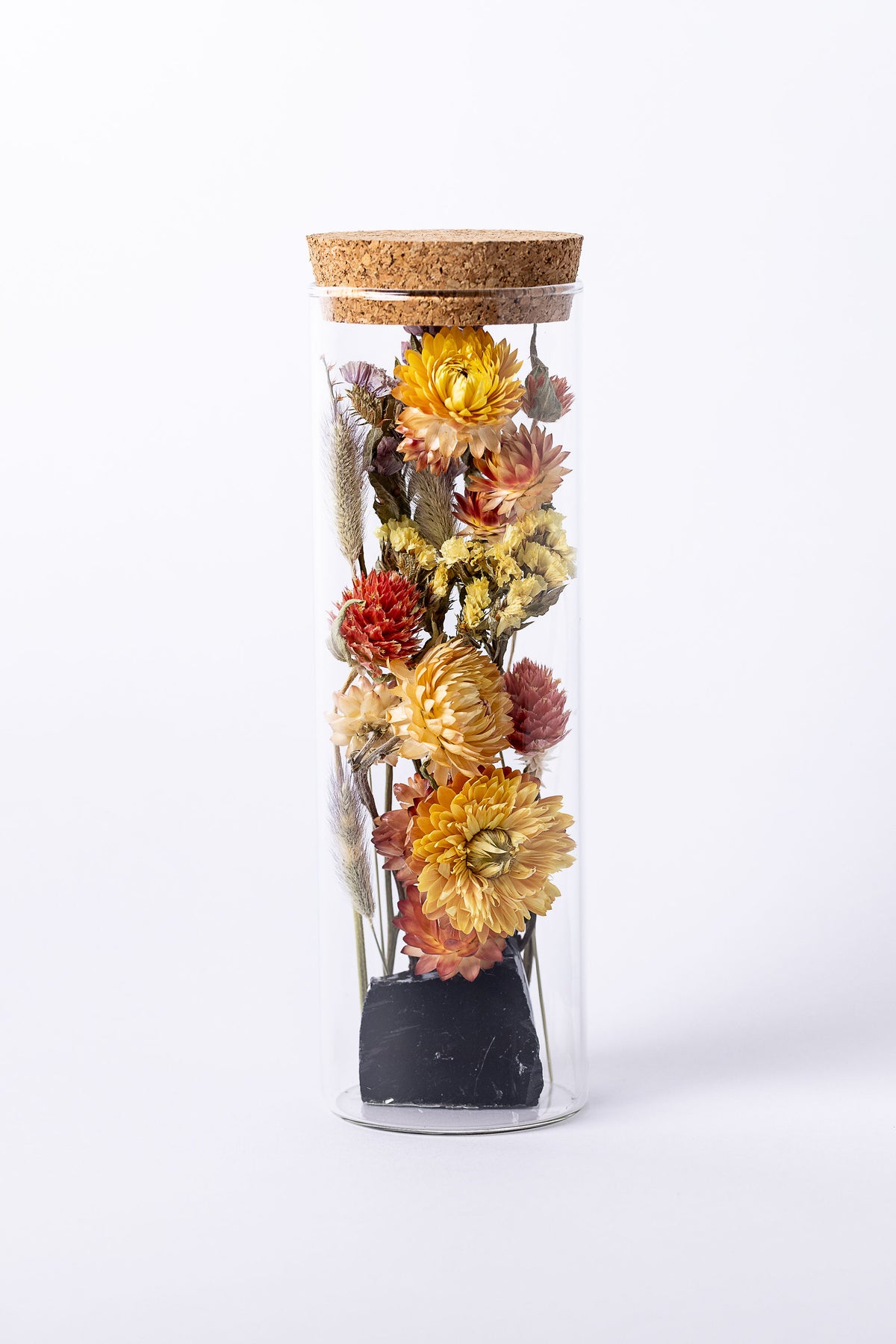 Dried Flower Herbarium - Obsidian Earth Vessel - LARGE