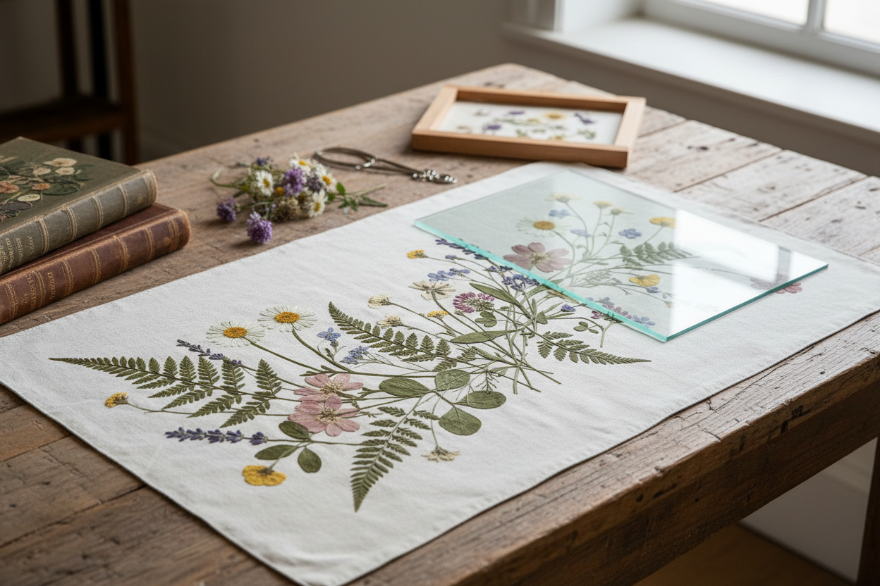 can you make this with a photograph and pressed floral art?