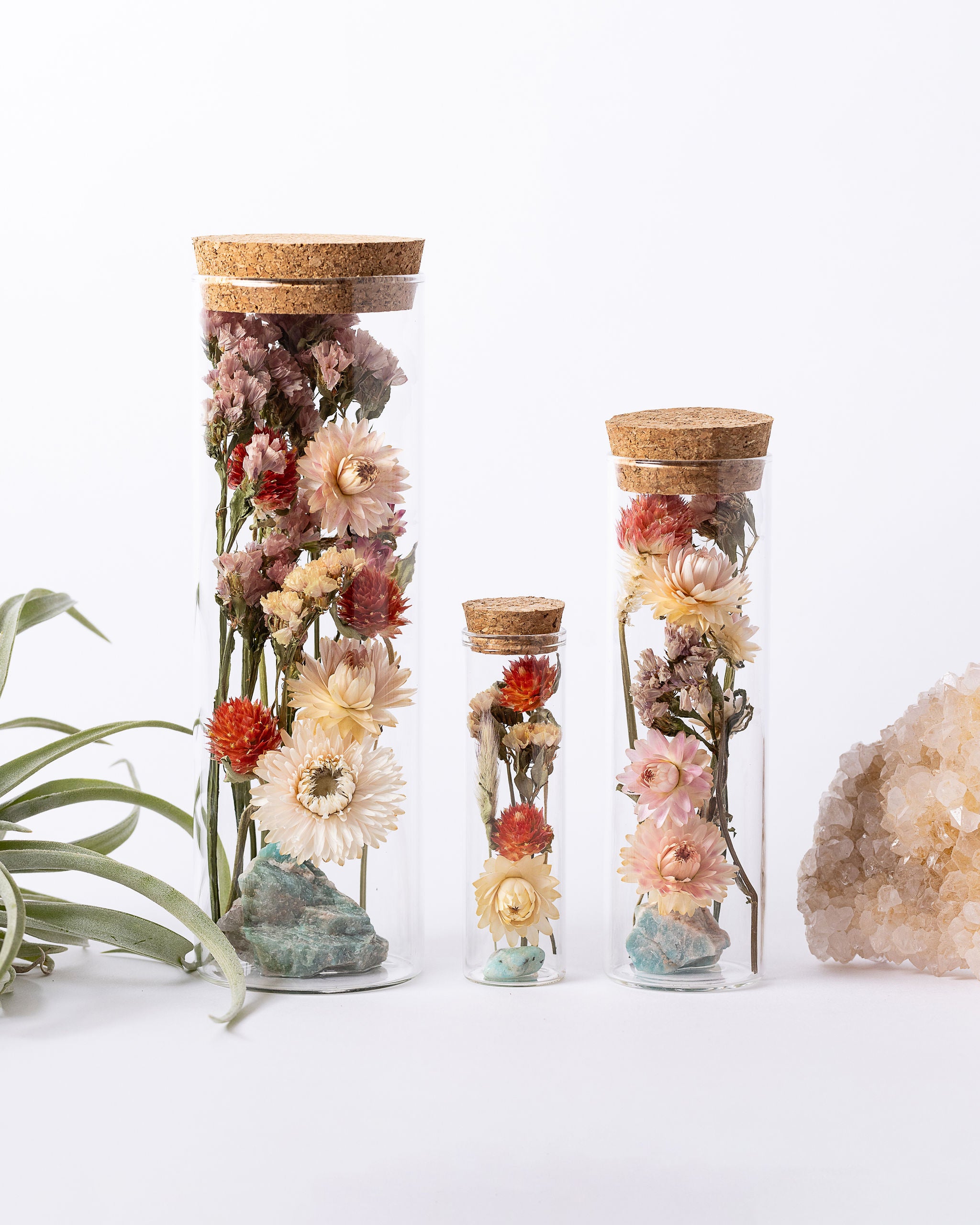 Dried Flower Herbarium - Amazonite Earth Vessel - assorted sizes