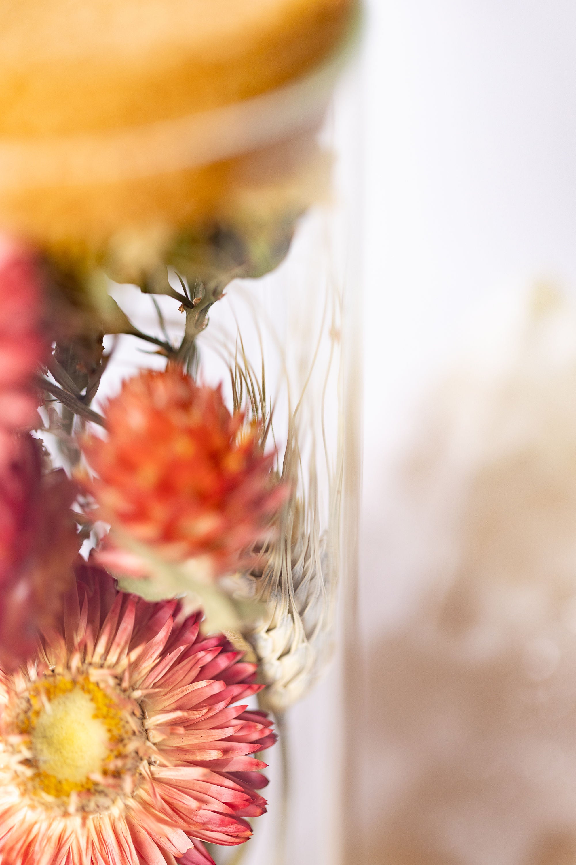 Dried Flower Herbarium - Pyrite Earth Vessel - LARGE - flower focus