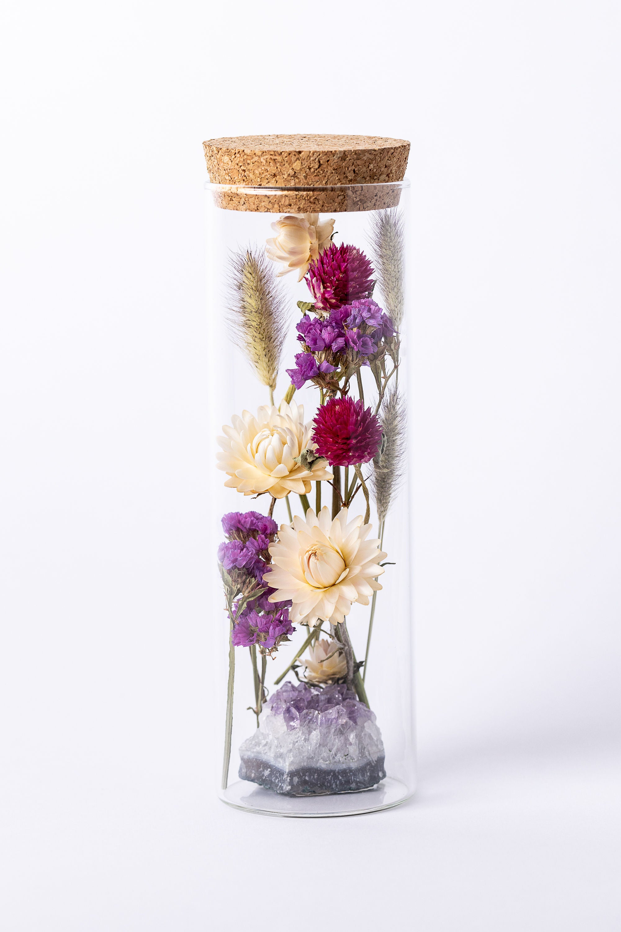 Dried Flower Herbarium - Amethyst Earth Vessel - LARGE
