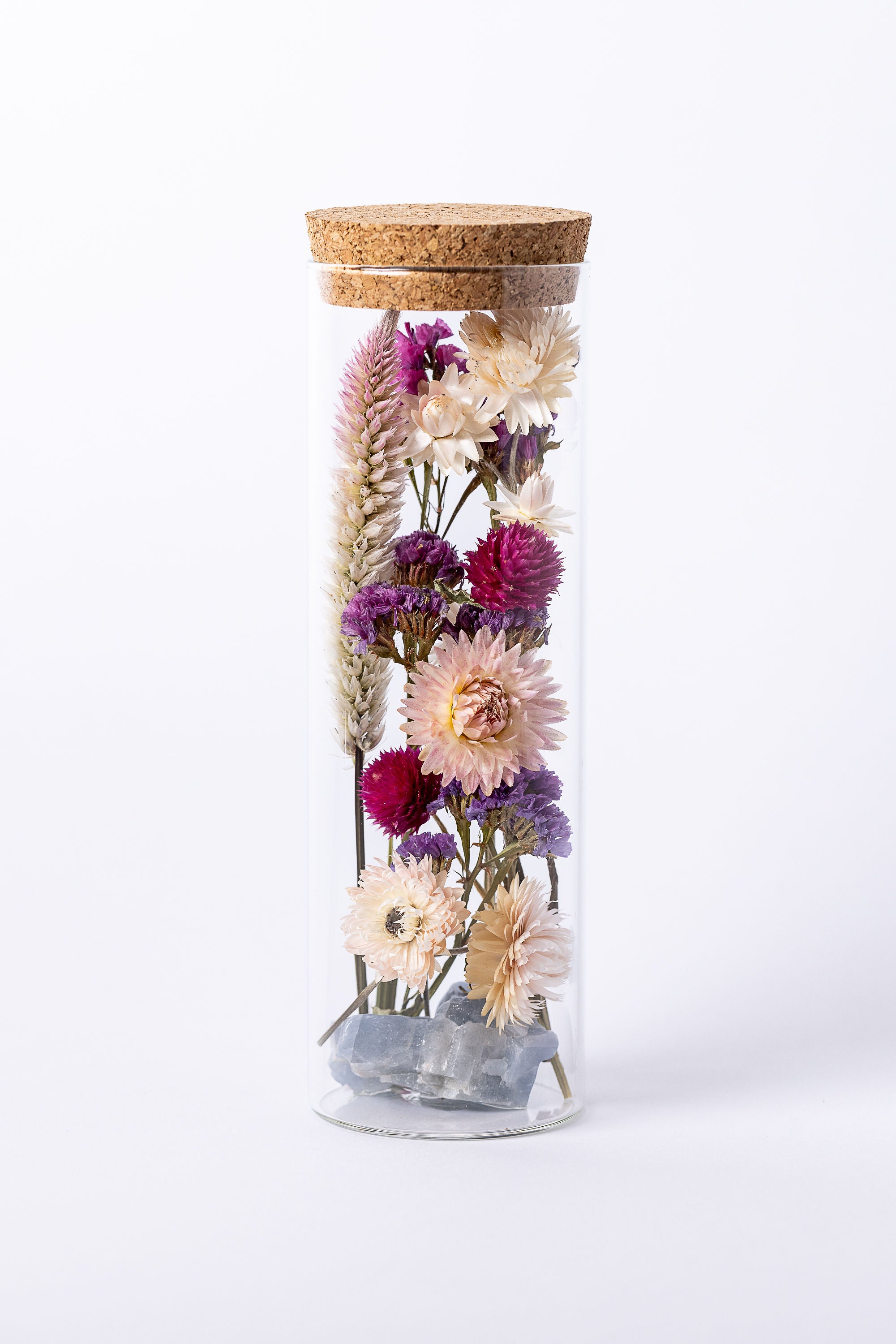 Dried Flower Herbarium - Blue Calcite Earth Vessel - LARGE