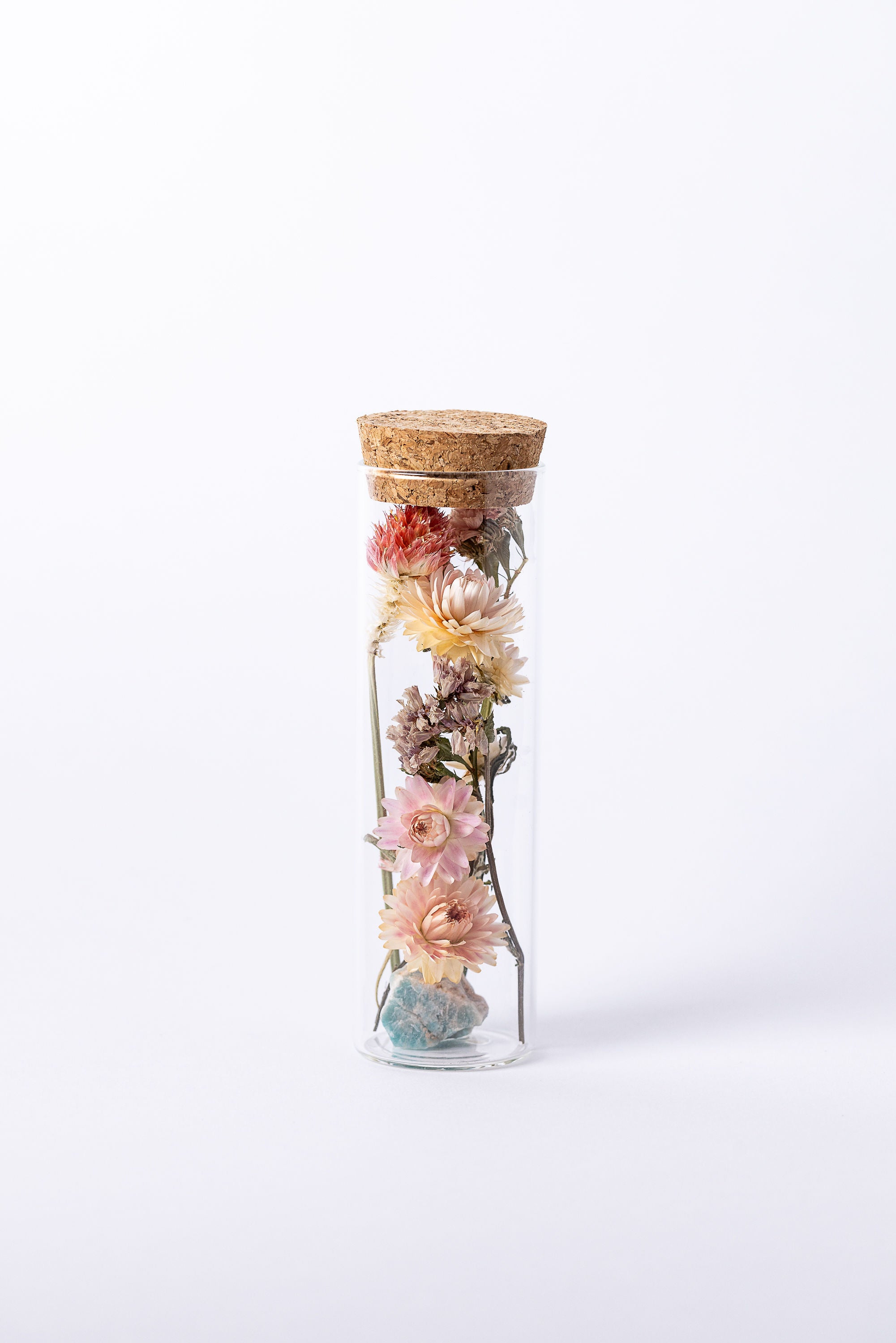 Dried Flower Herbarium - Amazonite Earth Vessel - Medium