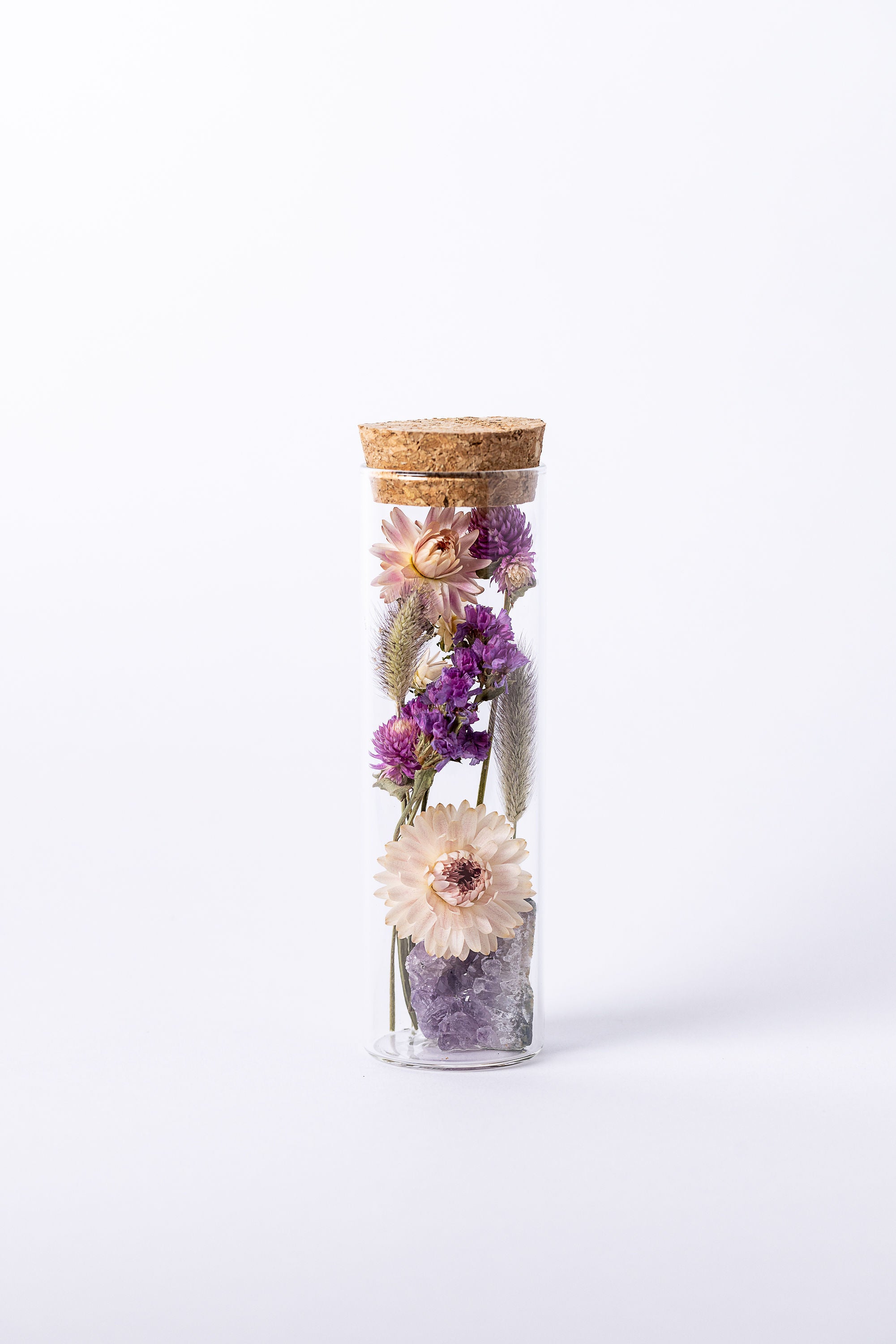 Dried Flower Herbarium - Amethyst Earth Vessel - MEDIUM