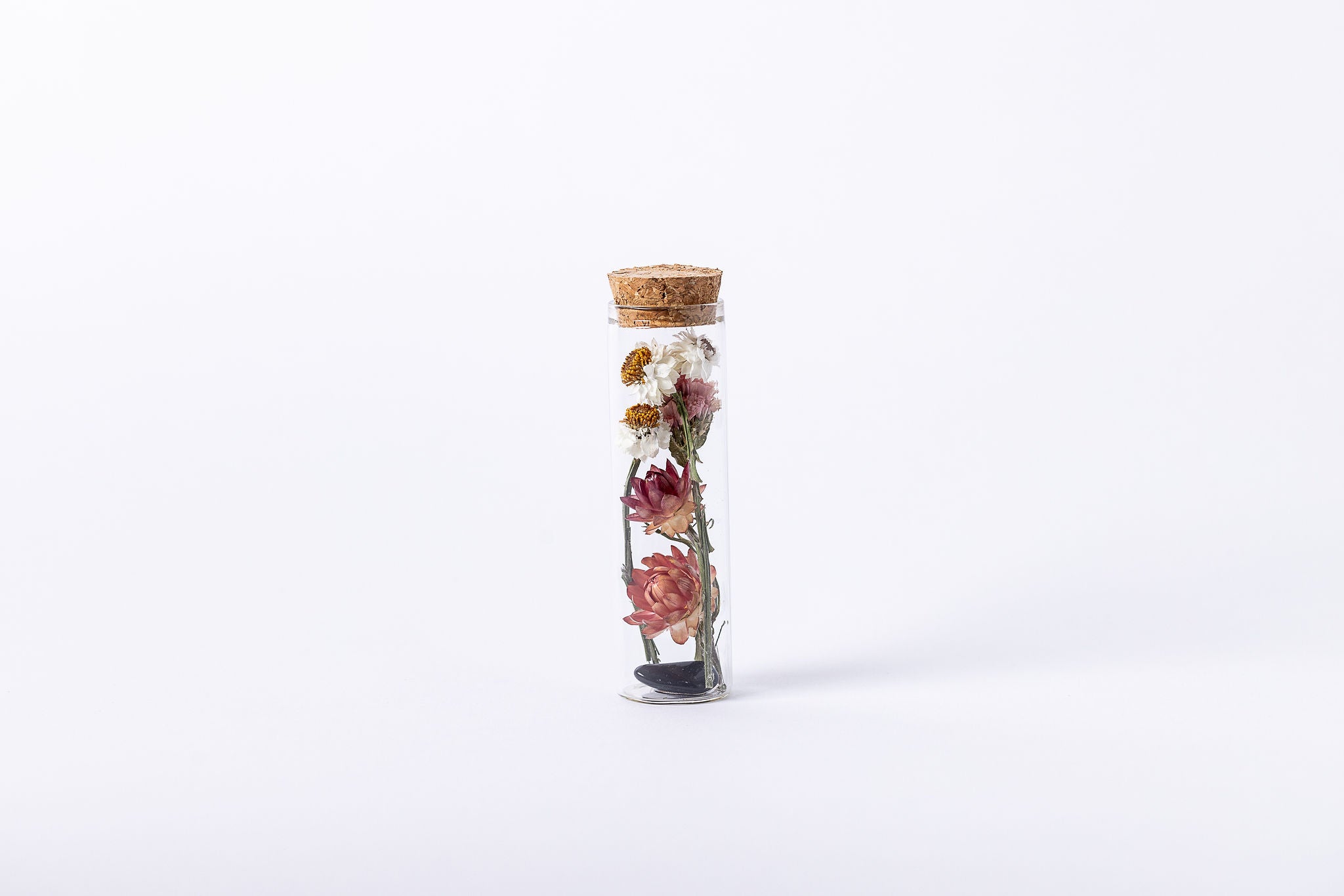 Dried Flower Herbarium - Obsidian Earth Vessel - MINI