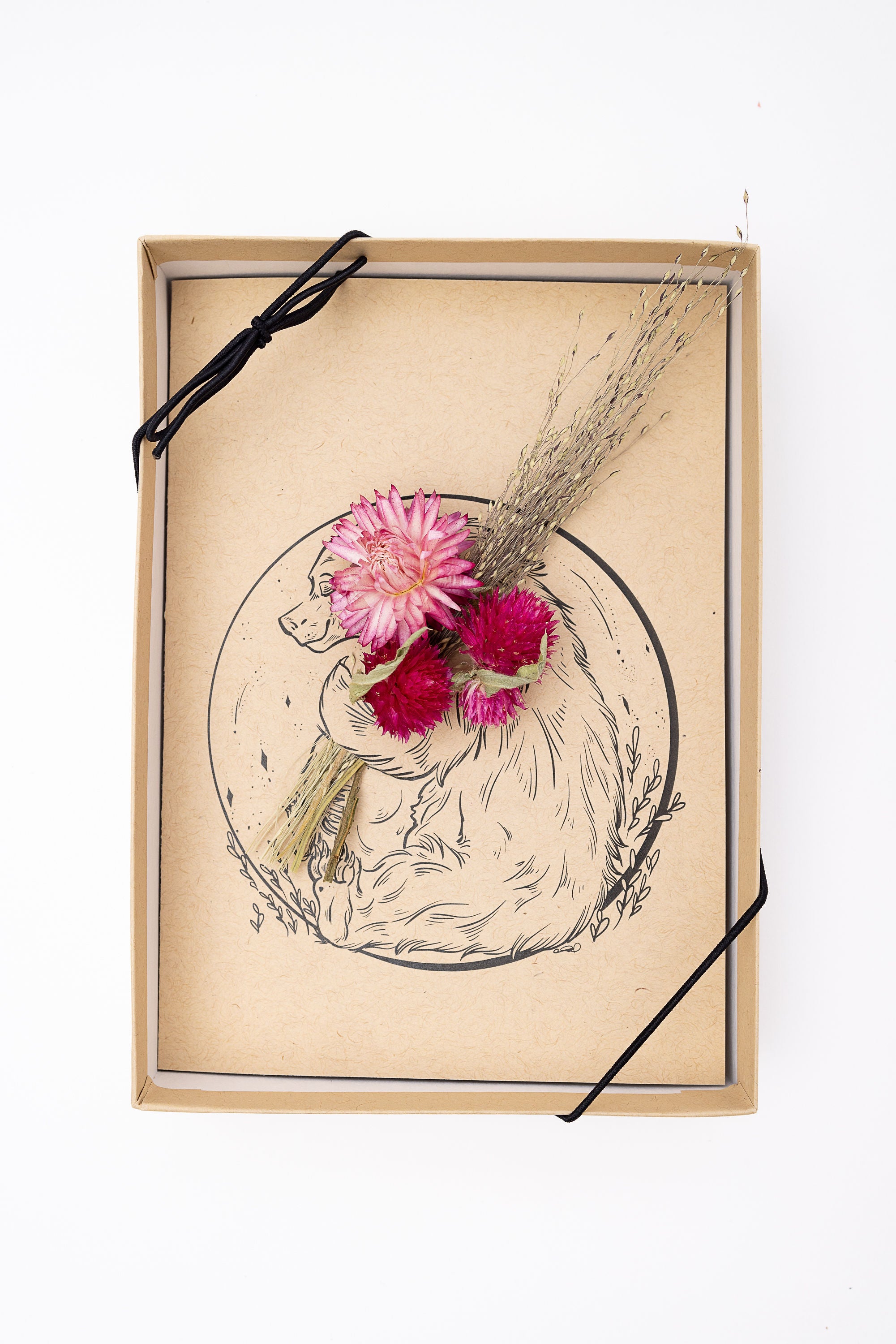 Bear Hug Snuggly - Dried Flower Greeting Card
