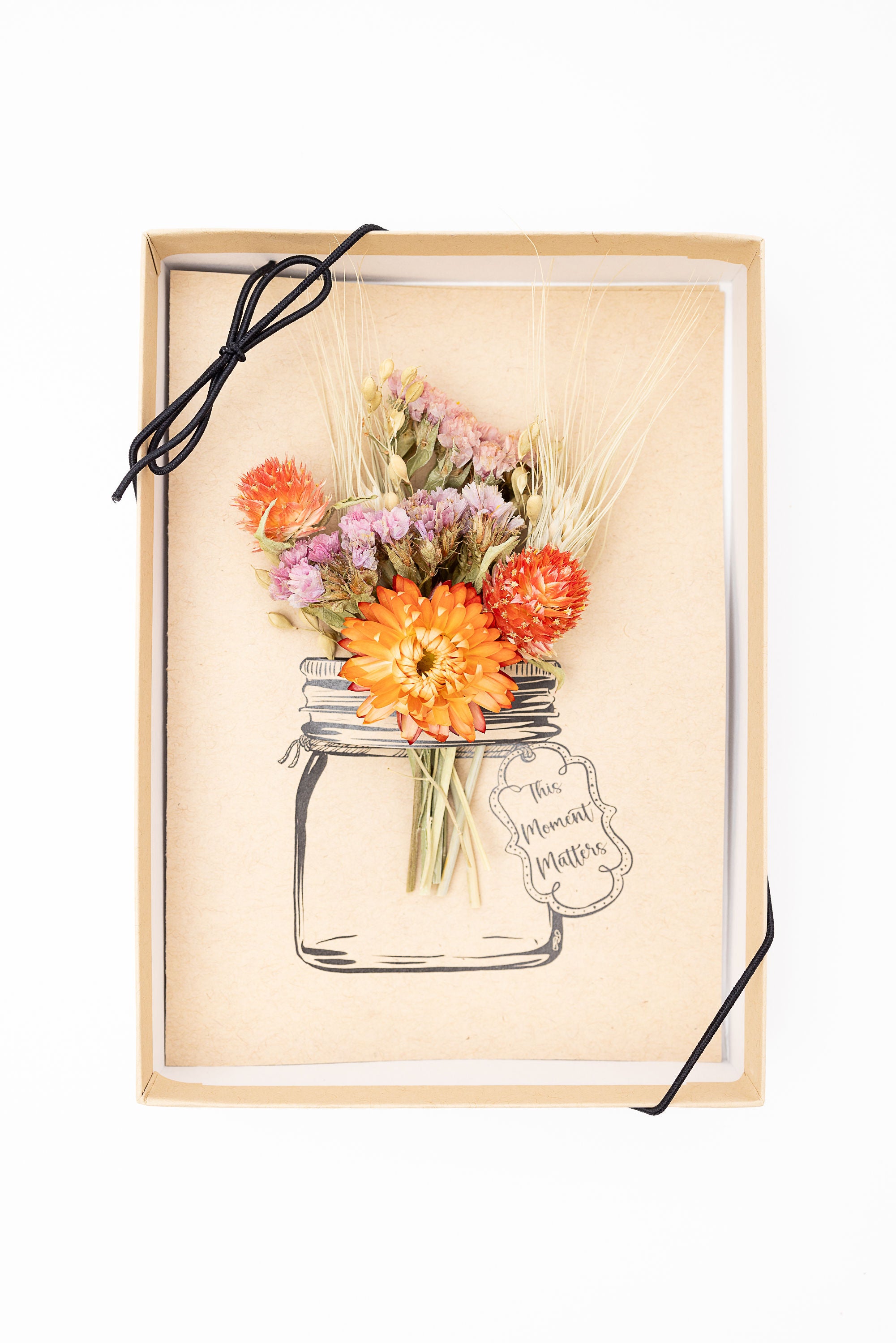 This Moment Matters - Mason Jar - Dried Flower Greeting Card