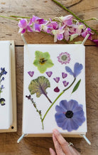 Parent and child workshop ticket with flower press